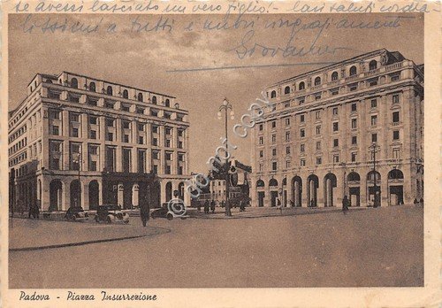 Cartolina - Padova Piazza Insurrezione auto d'epoca 1952 | Immagine principale