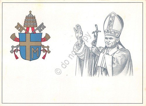 Cartolina - Papa Giovanni Paolo II - Timbro filatelico - …