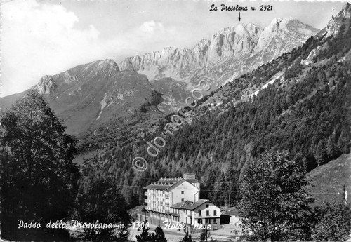 Cartolina - Passo della Presolana Hotel Neve 1966