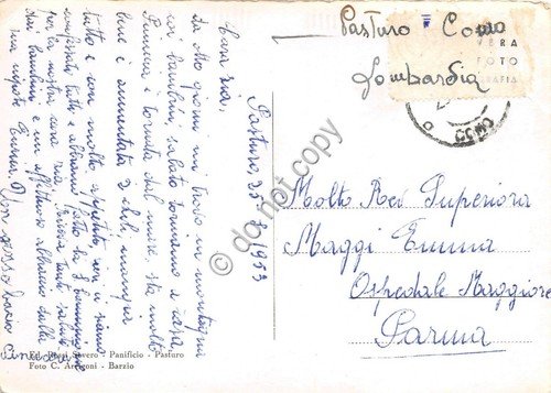 Cartolina - Pasturo Panorama 1953