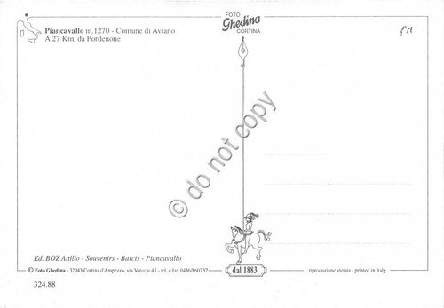 Cartolina - Piancavallo Vedutine foto Ghedina (Pordenone)