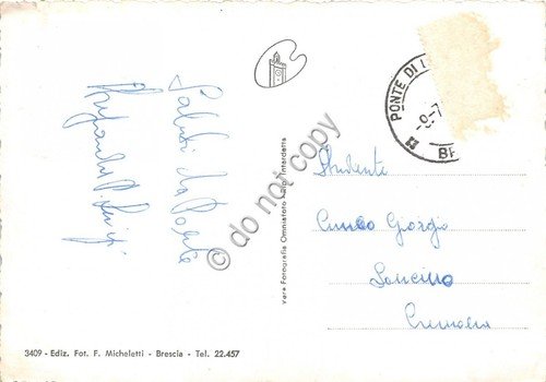 Cartolina - Ponte di Legno Albergo seggiovia del Corno d'Aola