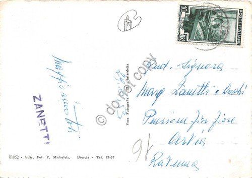 Cartolina - Ponte di Legno Castelpoggio 1953