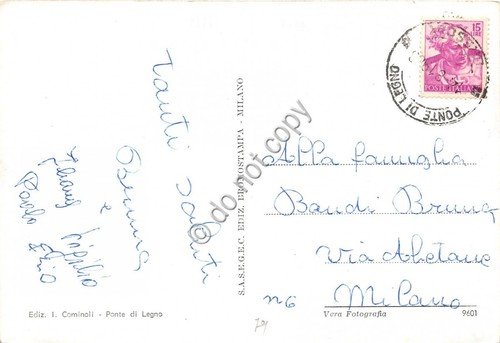 Cartolina - Ponte di Legno panorama 1963