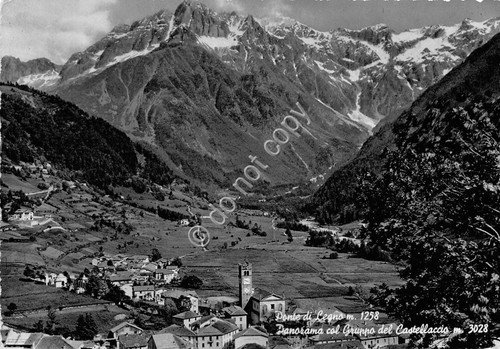 Cartolina - Ponte di Legno Panorama con Gruppo Castellaccio