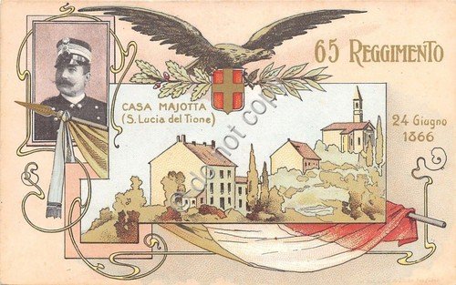 Cartolina - Postcard - 65° Reggimento Fanteria - Casa Majotta … | Immagine principale