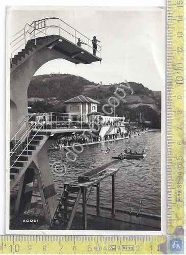 Cartolina - Postcard - Acqui - Piscina - Trampolini - … | Immagine principale