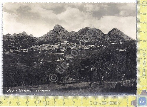 Cartolina - Postcard - Aggius - Panorama 2- 1954