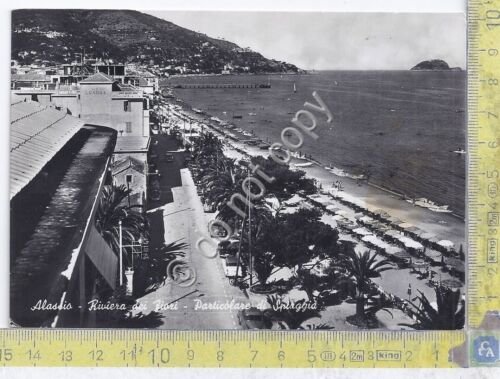 Cartolina - Postcard - Alassio - Spiaggia - 1955
