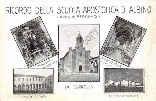 Cartolina - Postcard - Albino - Scuola Apostolica - vedutine …