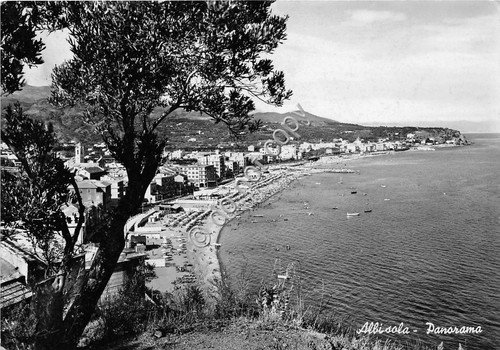 Cartolina - Postcard - Albisola panorama dall'alto 1957