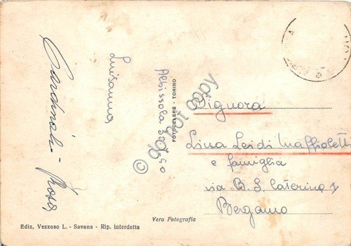 Cartolina - Postcard - Albisola scorcio panoramico dall'alto spiaggia 1950 … | Immagine Gallery 2