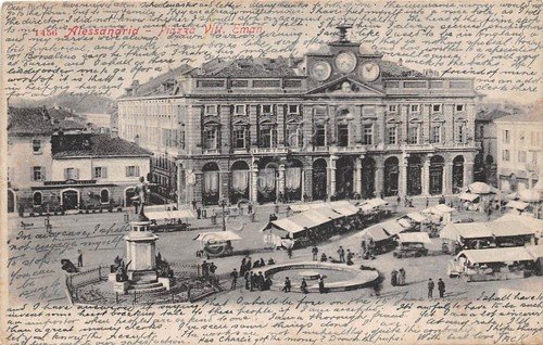 Cartolina - Postcard - Alessandria - Piazza V. Emanuele - …