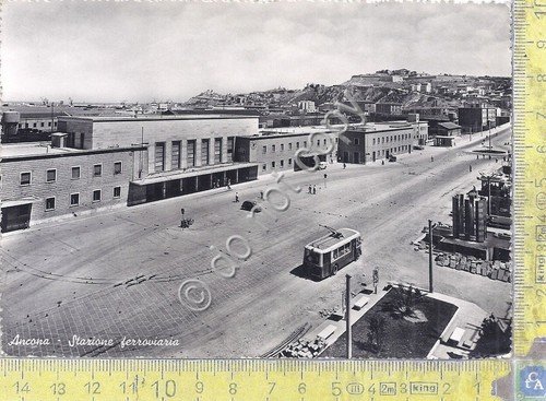 Cartolina - Postcard - Ancona - Stazione Ferroviaria - Tram … | Immagine principale