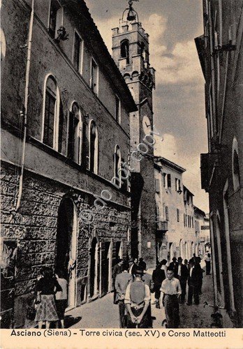 Cartolina - Postcard - Asciano - Torre - Corso Matteotti … | Immagine principale