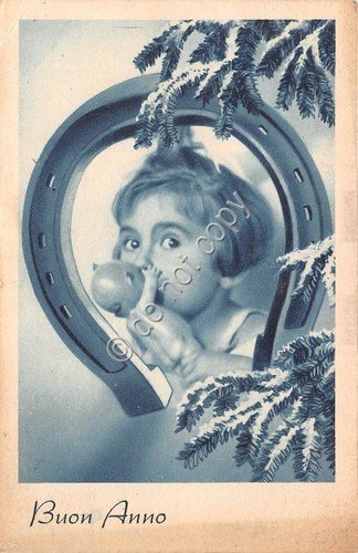 Cartolina - Postcard - Augurale Buon Anno Ferro di cavallo …