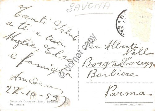 Cartolina - Postcard - Bardineto panorama 1953 VG (Savona) | Immagine Gallery 2