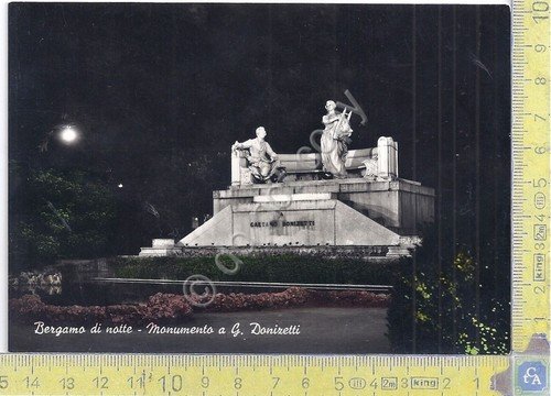Cartolina - Postcard - Bergamo - Monumento Donizetti - by … | Immagine principale