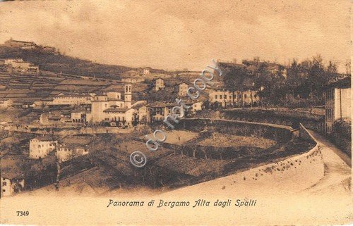 Cartolina - Postcard - Bergamo Alta - Panorama dagli Spalti …