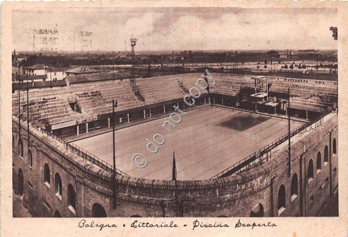 Cartolina - Postcard - Bologna - Littoriale - Piscina scoperta … | Immagine principale