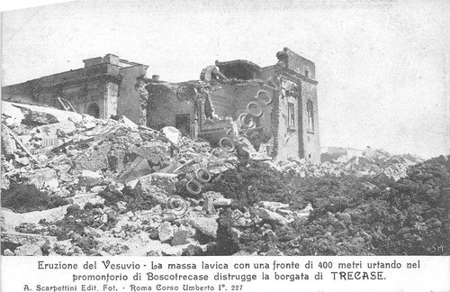 Cartolina - Postcard - Boscotrecase - Eruzione Vesuvio - ed. … | Immagine principale