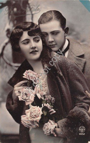 Cartolina - Postcard - Buon Natale - Innamorati - cappotto … | Immagine principale