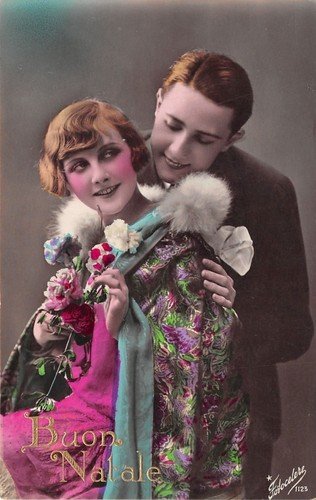 Cartolina - Postcard - Buon Natale - innamorati - coppia … | Immagine principale