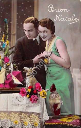 Cartolina - Postcard - Buon Natale - Innamorati - vestito … | Immagine principale