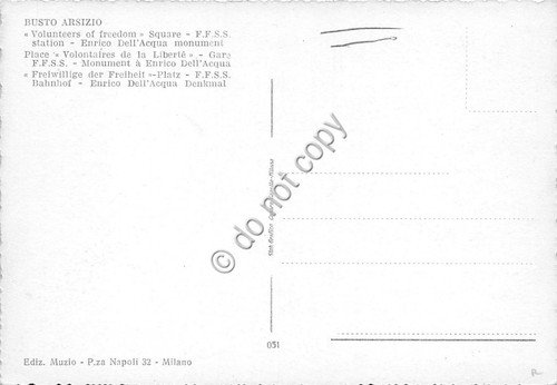 Cartolina - Postcard - Busto Arsizio Piazza Volontari Stazione Ferroviaria