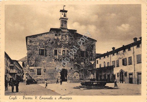 Cartolina - Postcard - Cagli - Piazza V. Emanuele - …