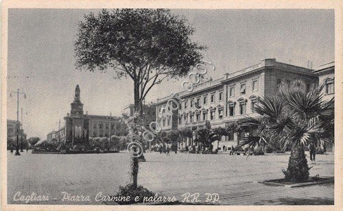 Cartolina - Postcard - Cagliari - Piazza Carmine - Palazzo …