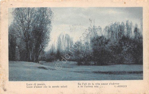 Cartolina - Postcard - campagna - Poesia Carducci - 1917