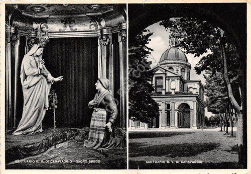Cartolina - Postcard - Caravaggio - Santuario - 2 vedute … | Immagine principale