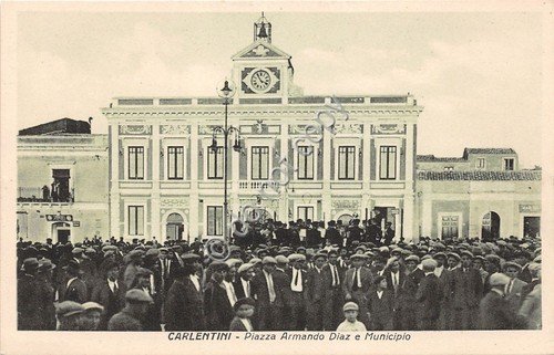 Cartolina - Postcard - Carlentini - Paizza Diaz - Animata …