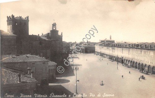 Cartolina - Postcard - Carpi - Piazza V.Emanuele - Castello …