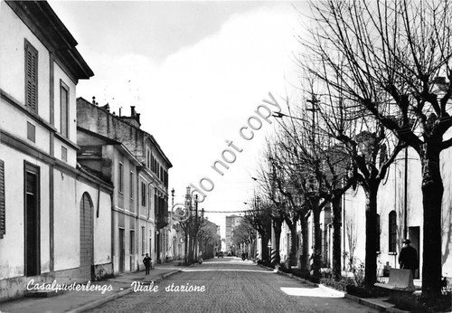 Cartolina - Postcard - Casalpusterlengo Viale Stazione animata | Immagine principale