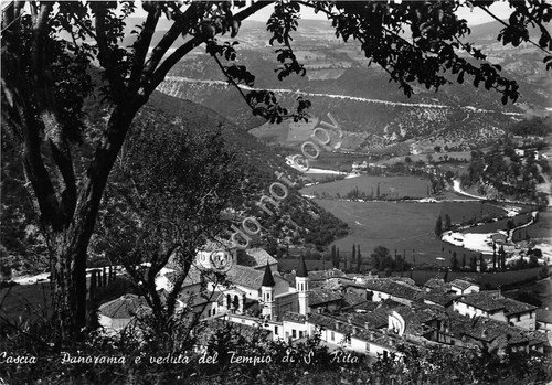 Cartolina - Postcard - Cascia - Panorama - anni '60