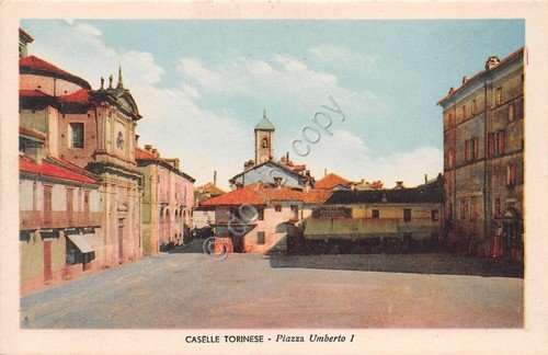 Cartolina - Postcard - Caselle Torinese - Piazza Umberto I …
