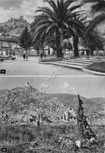 Cartolina - Postcard - Cassino - Prima e dopo il …