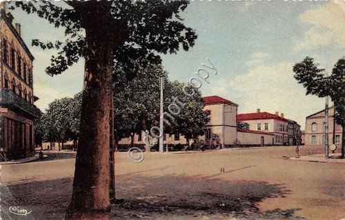 Cartolina - Postcard - Castelsarrasin - Place Sarraut - College …