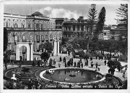 Cartolina - Postcard - Catania - Villa Bellini - animata … | Immagine principale