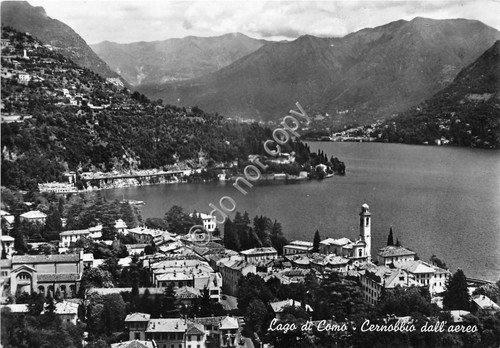Cartolina - Postcard - Cernobbio panarama dall' aereo | Immagine principale
