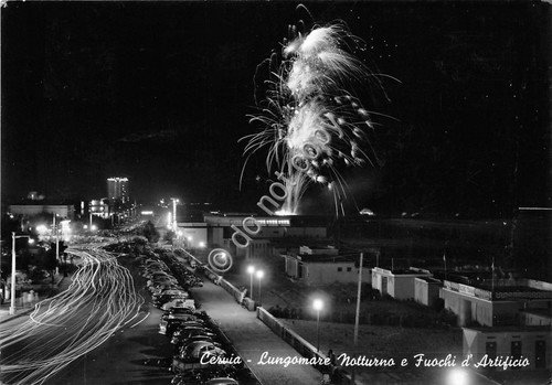 Cartolina - Postcard - Cervia - Notturno - Lungomare - …