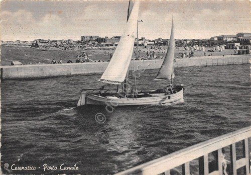 Cartolina - Postcard - Cesenatico - Porto Canale - barca …