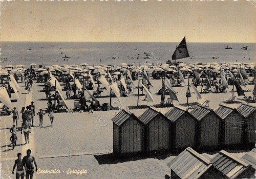 Cartolina - Postcard - Cesenatico - Spiaggia - Cabine - … | Immagine principale