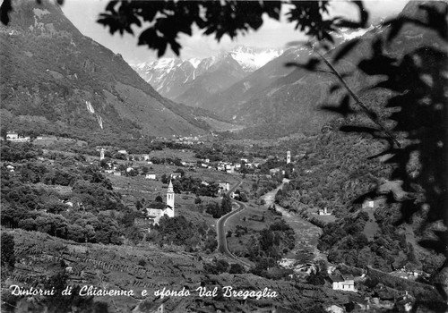 Cartolina - Postcard - Chiavenna - panorama - Val Bregaglia …