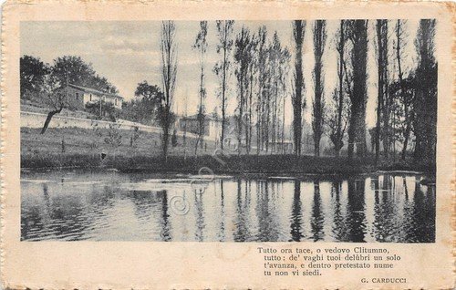 Cartolina - Postcard - Clitumno - Poesia Carducci - 1918 | Immagine principale