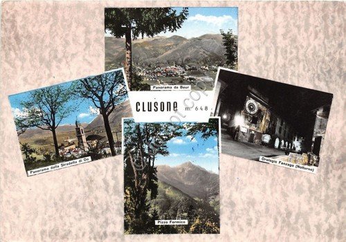Cartolina - Postcard - Clusone - vedutine - 1962 | Immagine principale