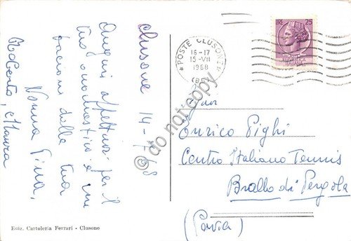 Cartolina - Postcard - Clusone Panorama 1968