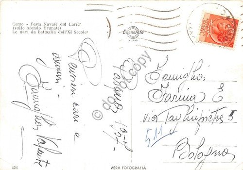 Cartolina - Postcard - Como Festa del Lario Navi da …